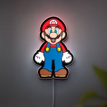 Super Mario Glow Lamp - Iconic Nintendo Character Night Light, Gaming Room Decor, Perfect Gift for Mario Fans