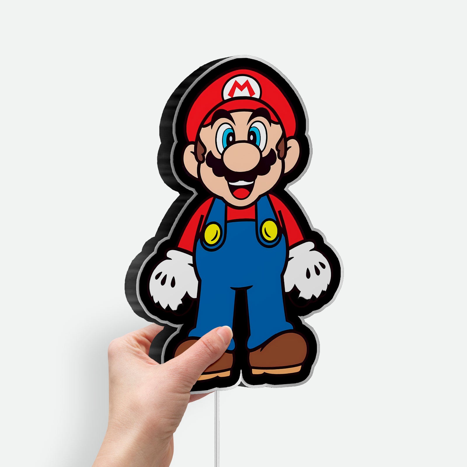 Super Mario Glow Lamp - Iconic Nintendo Character Night Light, Gaming Room Decor, Perfect Gift for Mario Fans