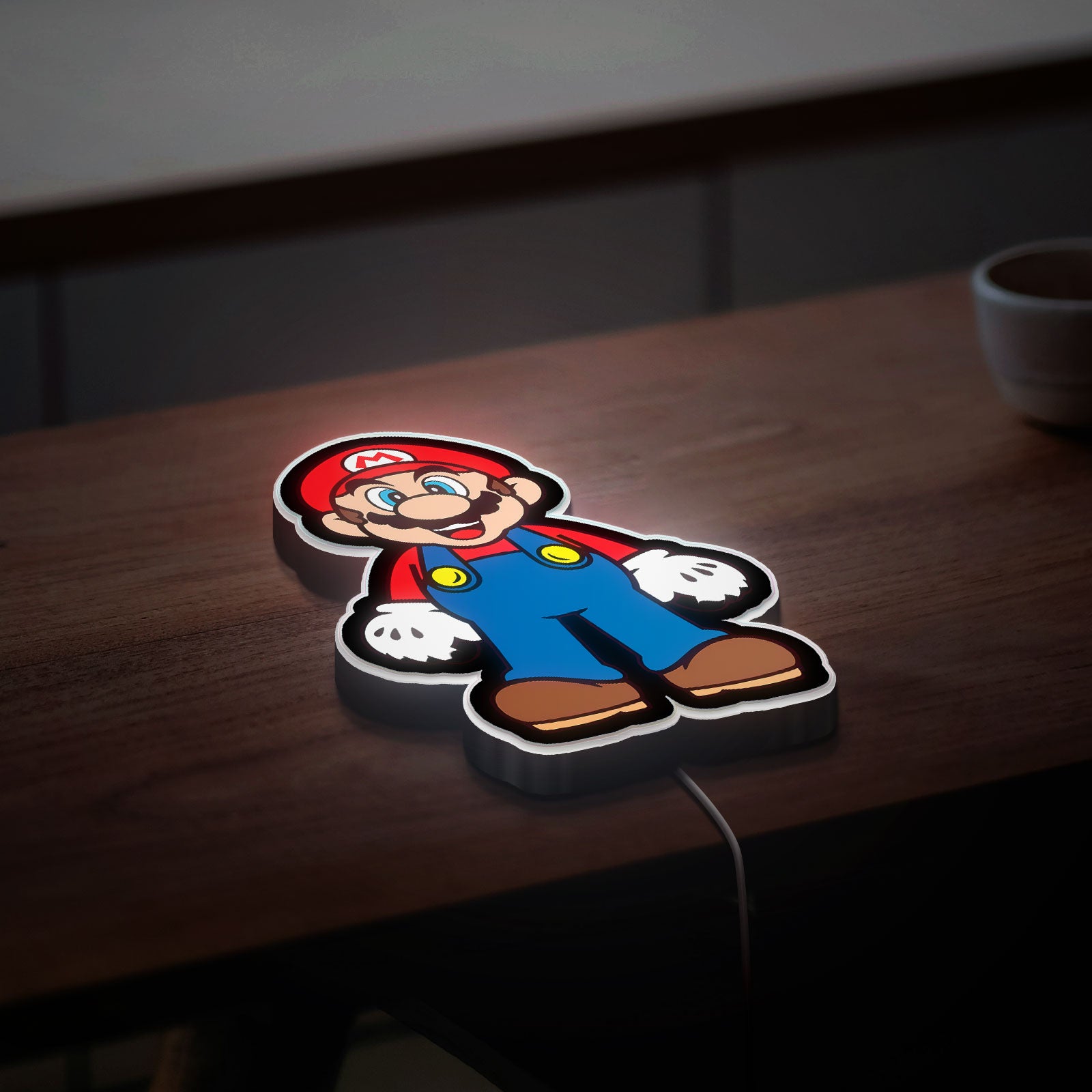 Super Mario Glow Lamp - Iconic Nintendo Character Night Light, Gaming Room Decor, Perfect Gift for Mario Fans