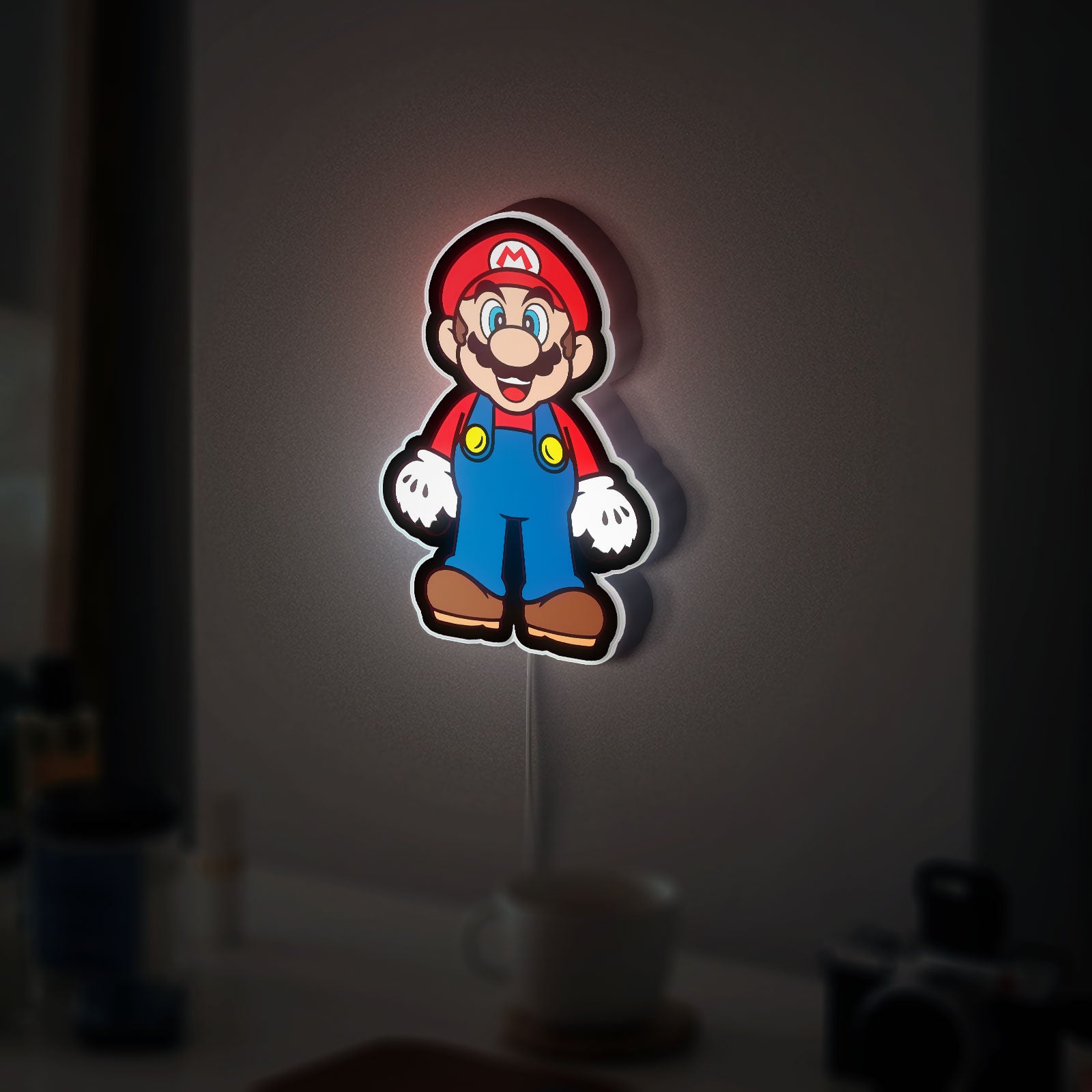Super Mario Glow Lamp - Iconic Nintendo Character Night Light, Gaming Room Decor, Perfect Gift for Mario Fans