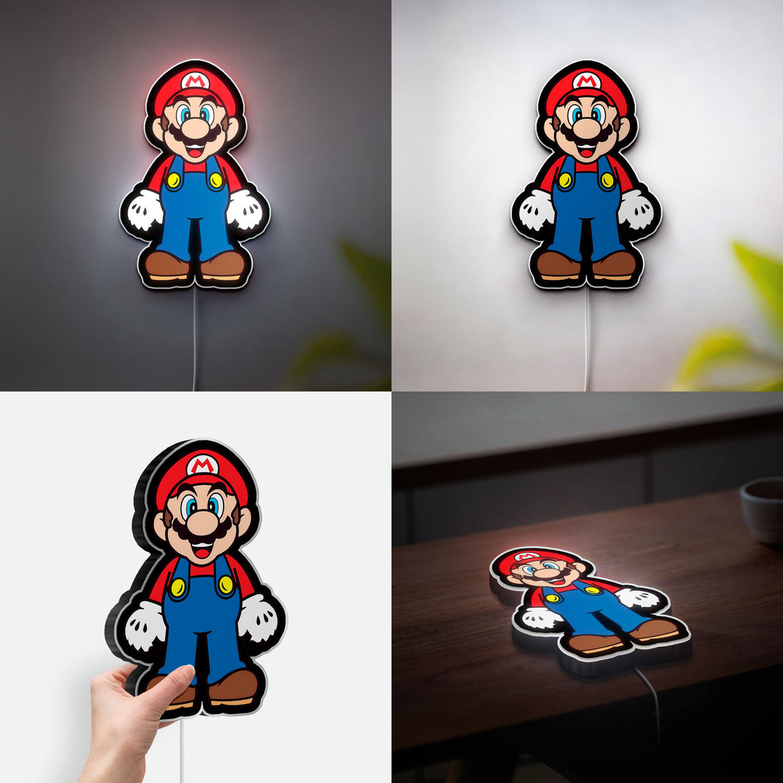 Super Mario Glow Lamp - Iconic Nintendo Character Night Light, Gaming Room Decor, Perfect Gift for Mario Fans