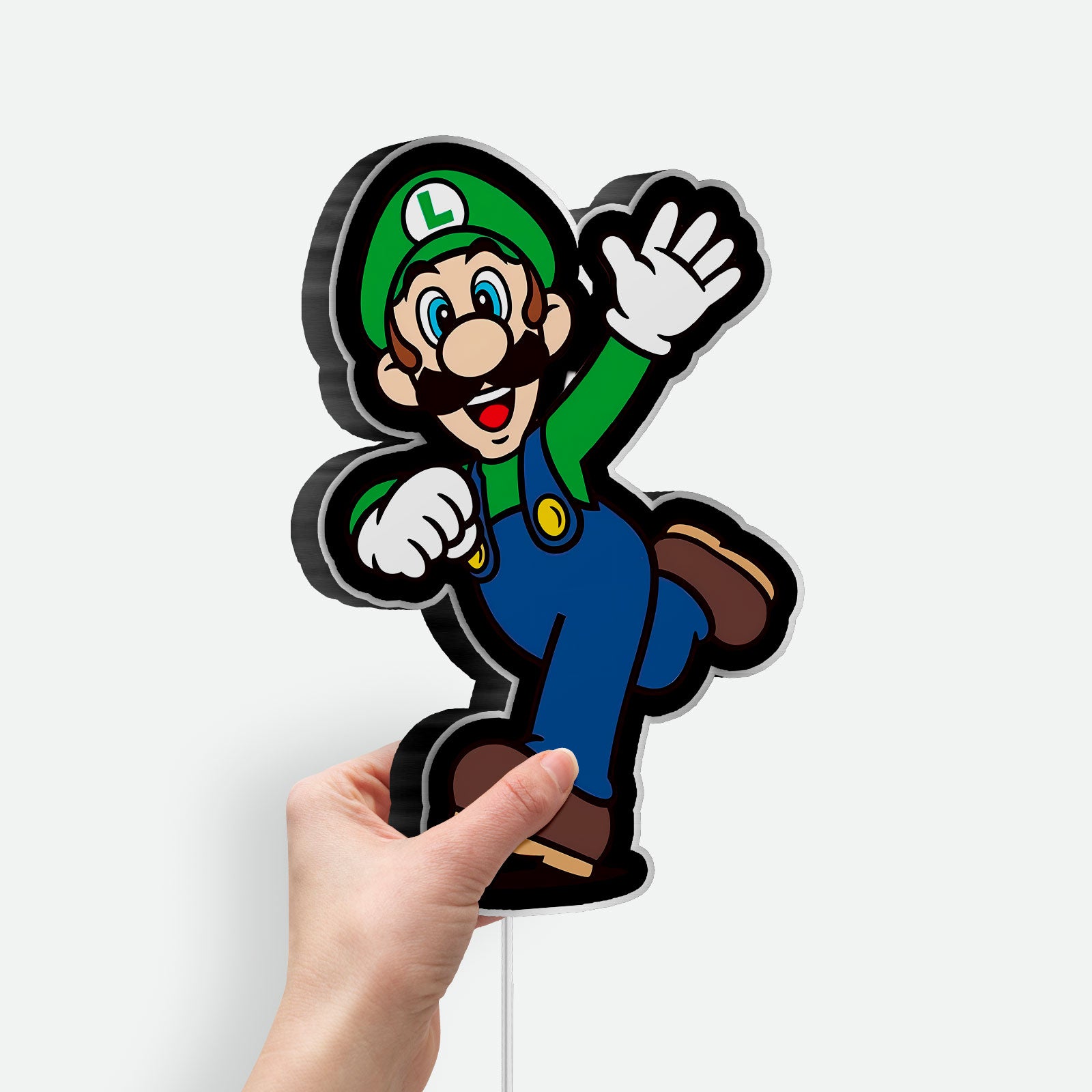 Super Mario Mushroom Kingdom LED Light Box - Nintendo Themed Room Decor, Fun Gaming Collectible for Mario Fans