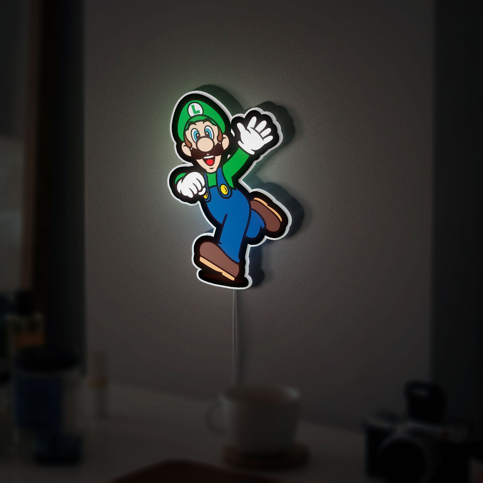 Super Mario Mushroom Kingdom LED Light Box - Nintendo Themed Room Decor, Fun Gaming Collectible for Mario Fans