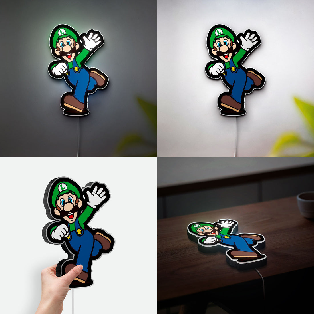 Super Mario Mushroom Kingdom LED Light Box - Nintendo Themed Room Decor, Fun Gaming Collectible for Mario Fans