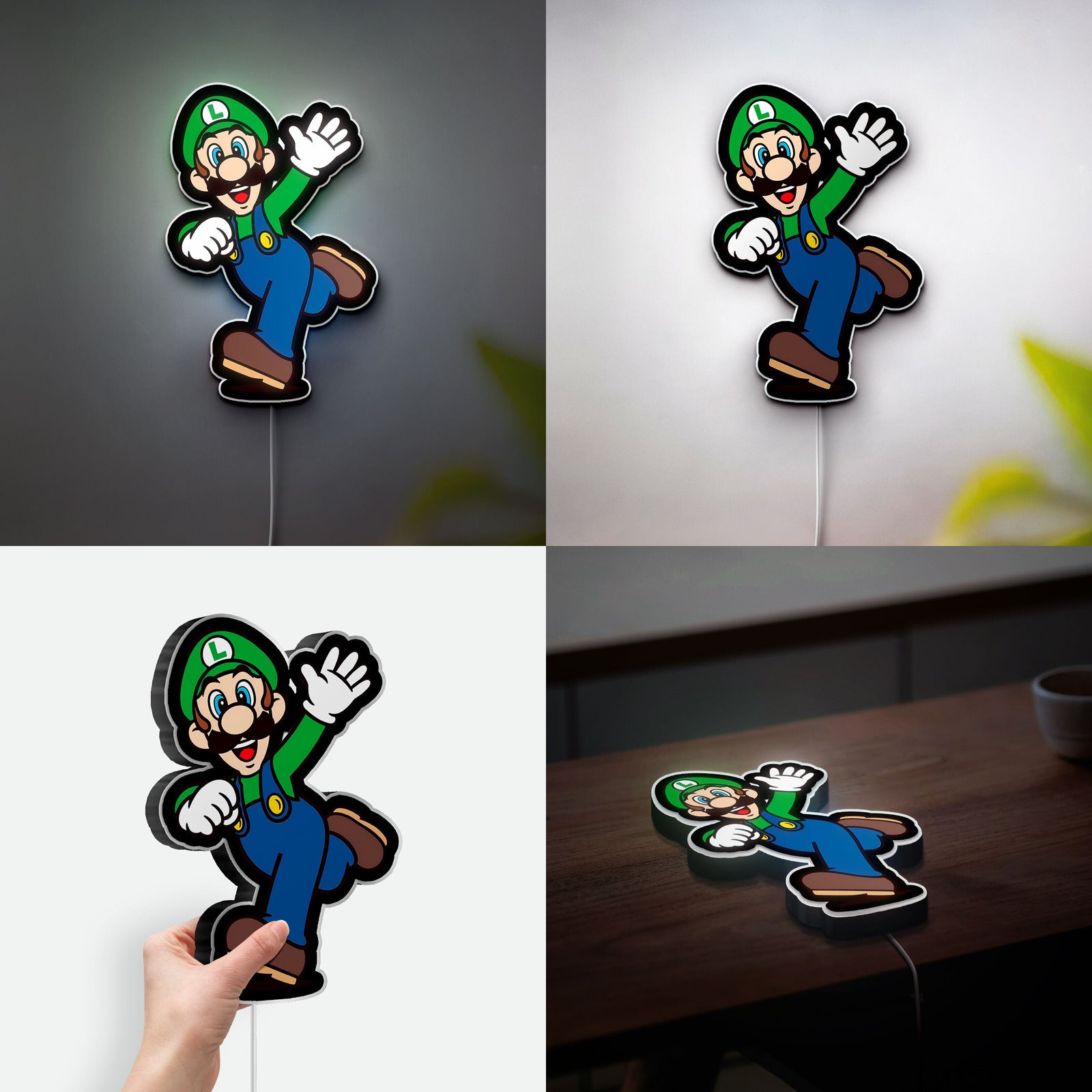 Super Mario Mushroom Kingdom LED Light Box - Nintendo Themed Room Decor, Fun Gaming Collectible for Mario Fans