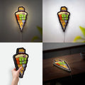Teenage Mutant Ninja Turtles Glow Lamp - TMNT Themed Night Light, Michelangelo Pizza LED Sign, Kids Bedroom Decor & Turtle Fan Gift