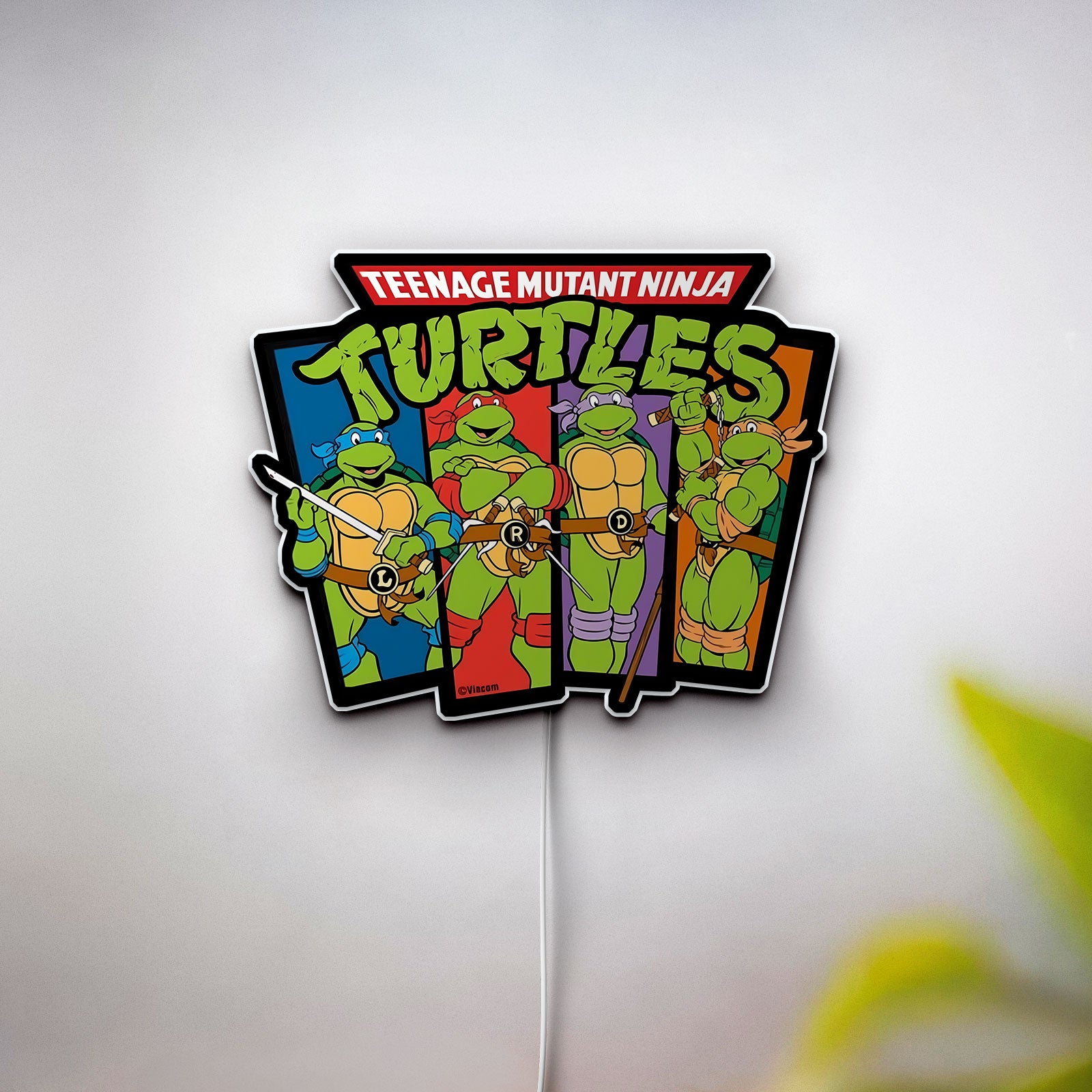 Teenage Mutant Ninja Turtles Glow Lamp - TMNT Collectible Night Light, Retro Arcade Style LED Decor, Perfect Gift for Turtle Fans