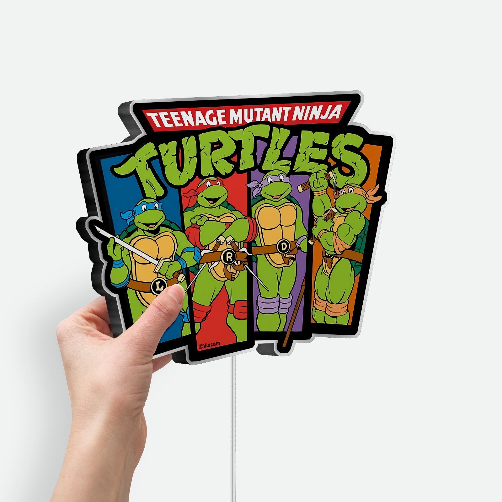Teenage Mutant Ninja Turtles Glow Lamp - TMNT Collectible Night Light, Retro Arcade Style LED Decor, Perfect Gift for Turtle Fans