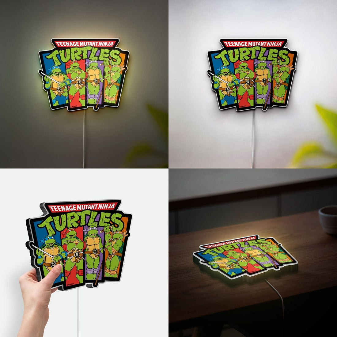Teenage Mutant Ninja Turtles Glow Lamp - TMNT Collectible Night Light, Retro Arcade Style LED Decor, Perfect Gift for Turtle Fans