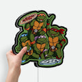 TMNT Glow Lamp - 80s Teenage Mutant Ninja Turtles Night Light, Pizza Lover Gift, Retro Arcade Style LED Decor for Turtle Fans