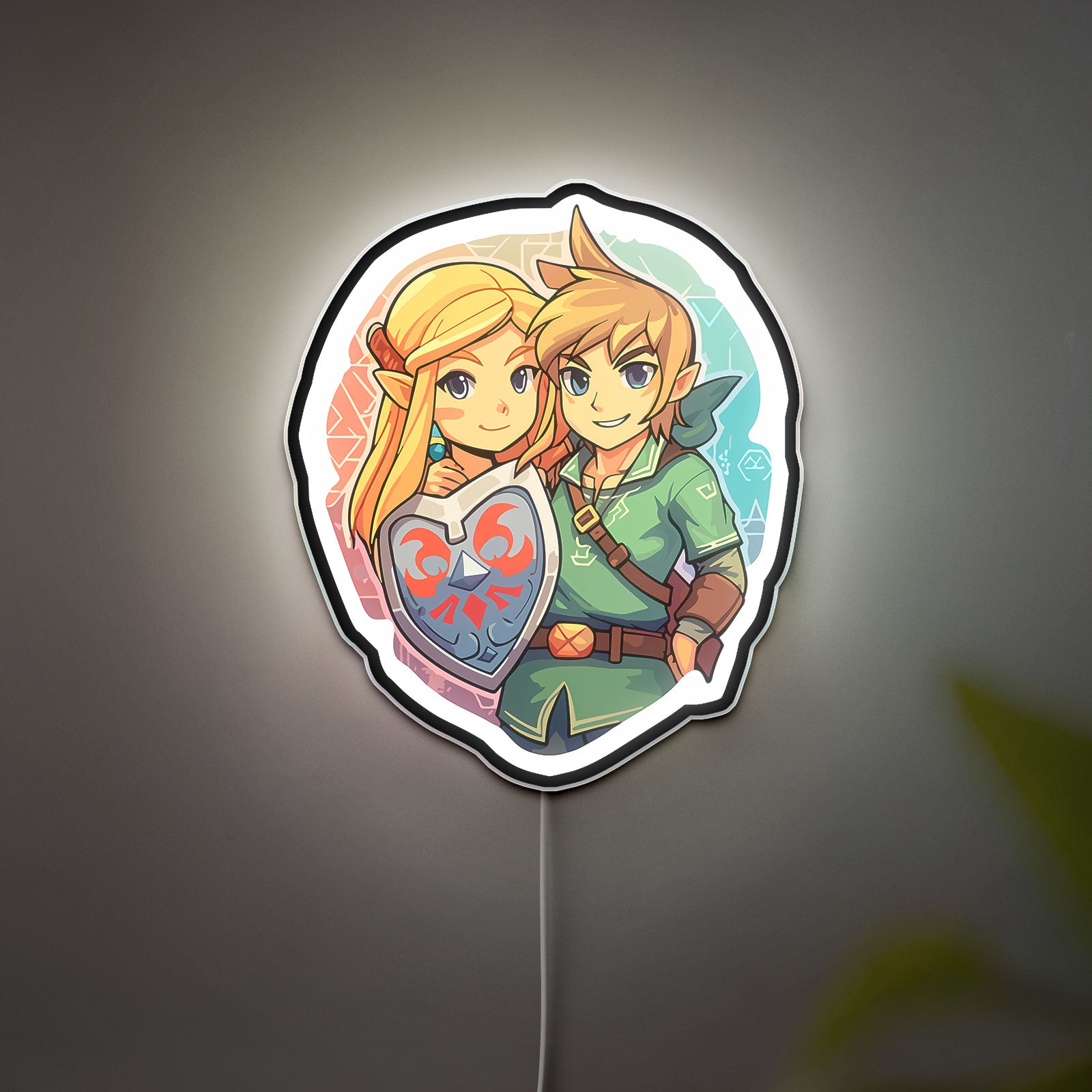Zelda Tears of the Kingdom Glow Light - Link & Princess LED Night Lamp, Nintendo Gaming Room Decor, Legend of Zelda Collectible for Fans
