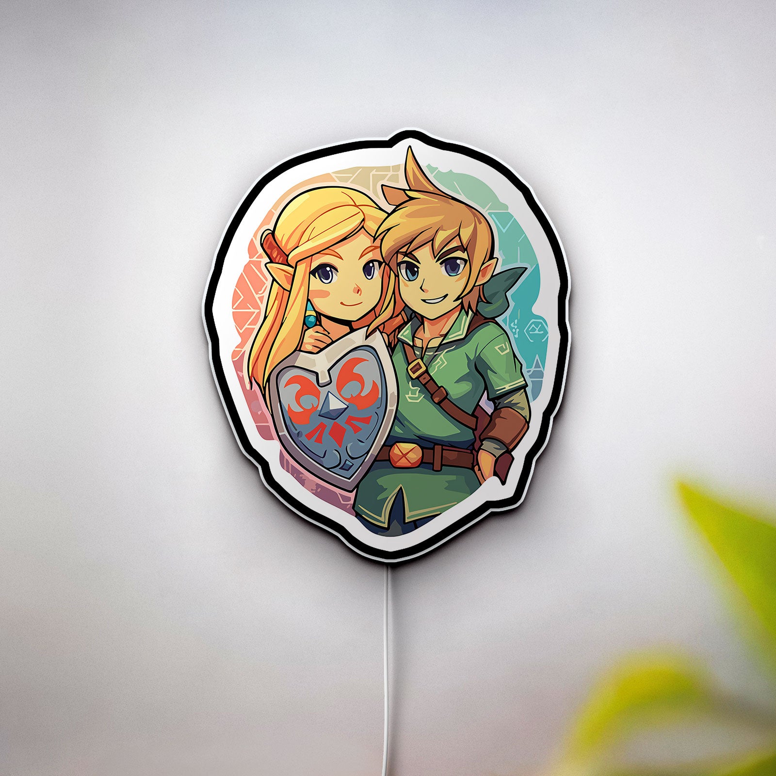 Zelda Tears of the Kingdom Glow Light - Link & Princess LED Night Lamp, Nintendo Gaming Room Decor, Legend of Zelda Collectible for Fans