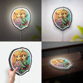 Zelda Tears of the Kingdom Glow Light - Link & Princess LED Night Lamp, Nintendo Gaming Room Decor, Legend of Zelda Collectible for Fans