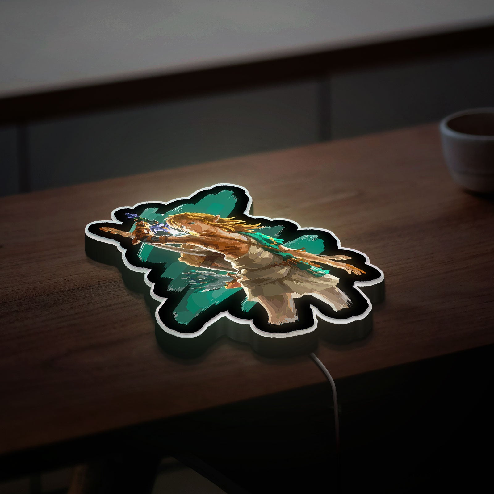 Zelda Glow Lamp - Legend of Zelda Night Light, Triforce LED Decor for Gaming Room, Tears of the Kingdom Inspired Gift for Nintendo Fans