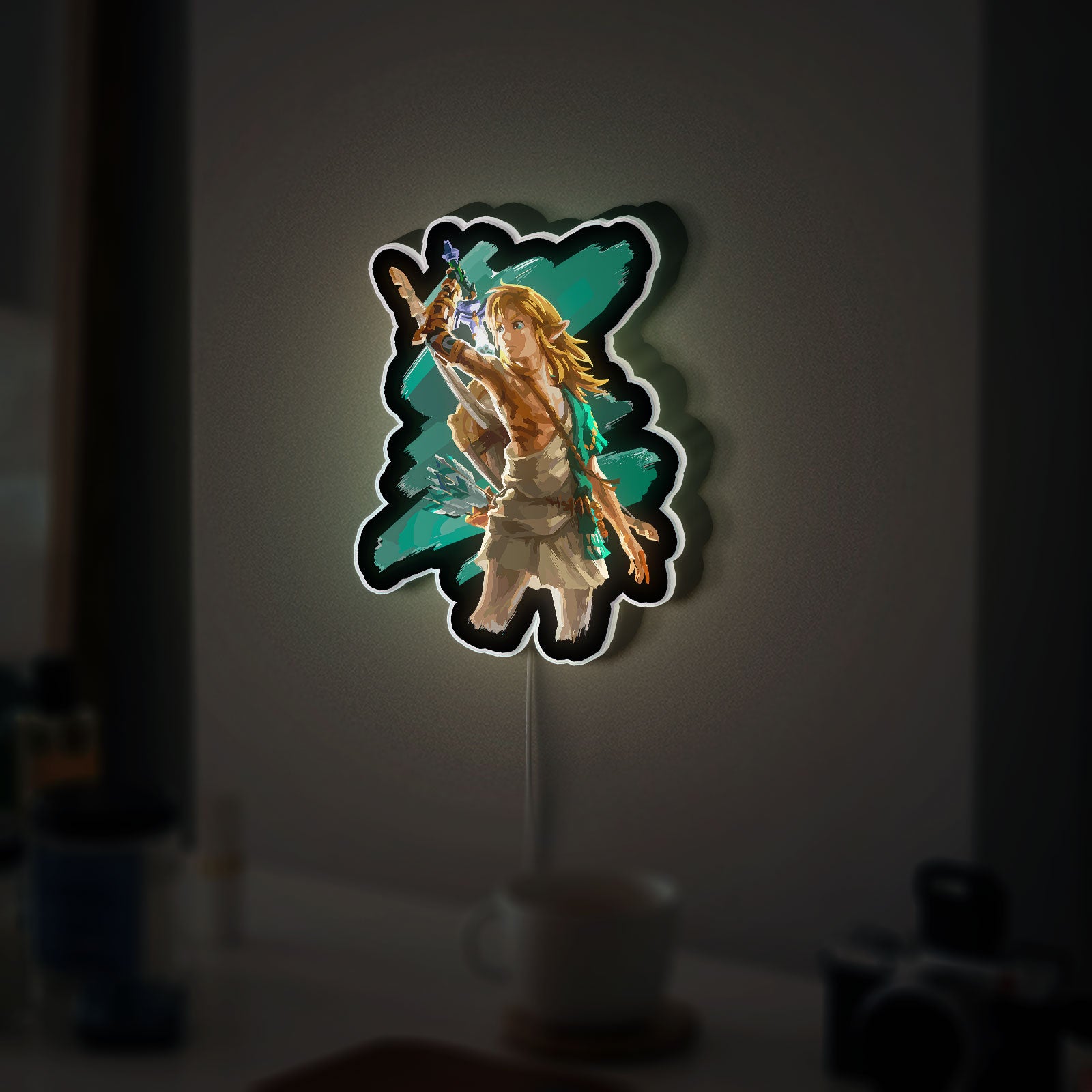 Zelda Glow Lamp - Legend of Zelda Night Light, Triforce LED Decor for Gaming Room, Tears of the Kingdom Inspired Gift for Nintendo Fans