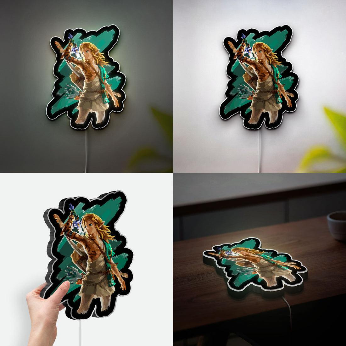 Zelda Glow Lamp - Legend of Zelda Night Light, Triforce LED Decor for Gaming Room, Tears of the Kingdom Inspired Gift for Nintendo Fans