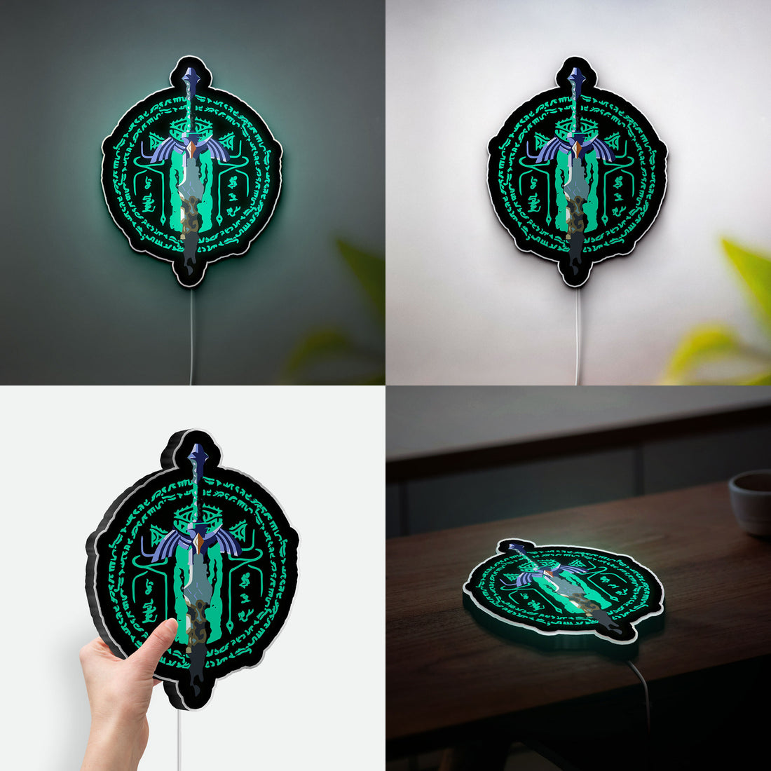 Zelda Tears of the Kingdom Glow Lamp - Master Sword LED Night Light, Nintendo Gaming Decor, TotK Inspired Collectible for Fans