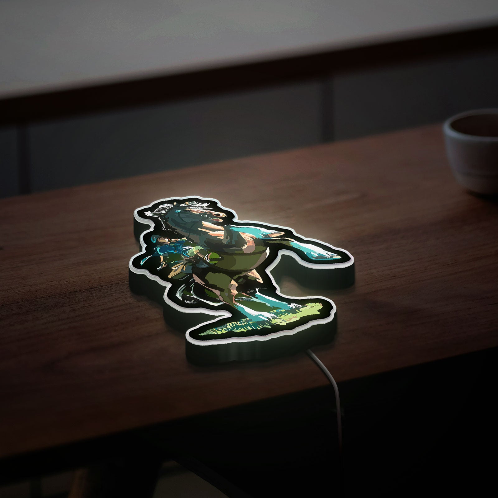 Zelda TOTK Glow Lamp - Breath of the Wild Inspired Night Light, Nintendo Switch Gaming Decor, Hylian Crest LED Sign for Fans