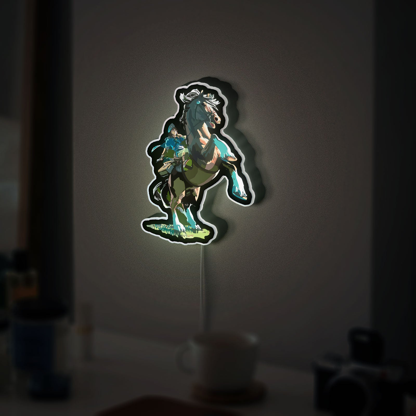 Zelda TOTK Glow Lamp - Breath of the Wild Inspired Night Light, Nintendo Switch Gaming Decor, Hylian Crest LED Sign for Fans