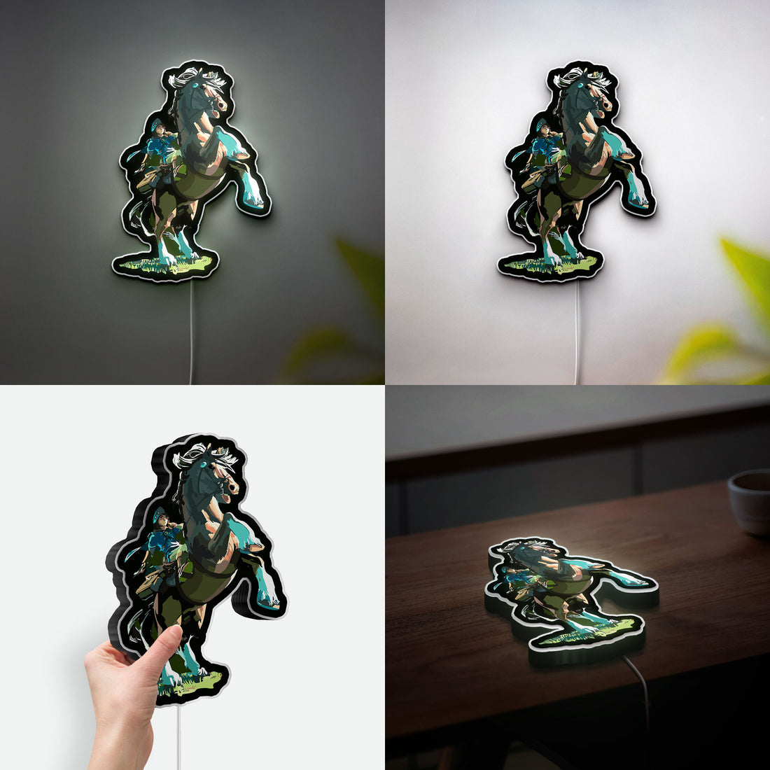 Zelda TOTK Glow Lamp - Breath of the Wild Inspired Night Light, Nintendo Switch Gaming Decor, Hylian Crest LED Sign for Fans