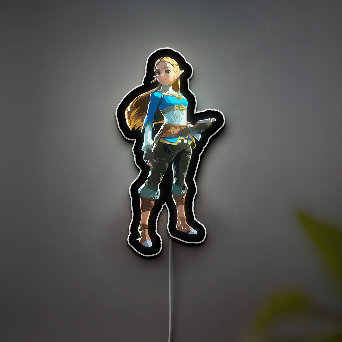 Zelda Glow Lamp - Breath of the Wild Inspired Night Light, Triforce LED Decor for Gamers, Nintendo Themed Bedroom Light for Fans