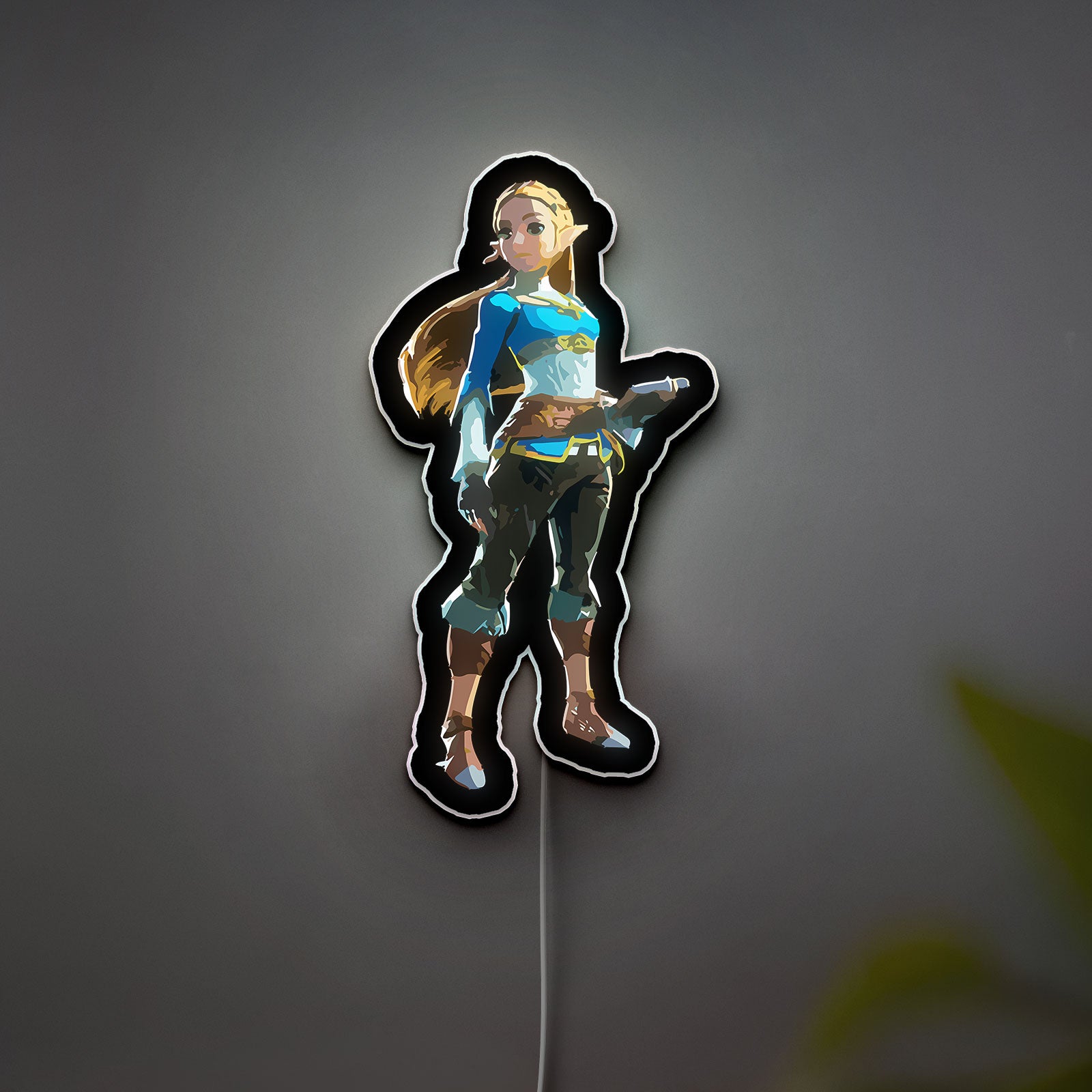 Zelda Glow Lamp - Breath of the Wild Inspired Night Light, Triforce LED Decor for Gamers, Nintendo Themed Bedroom Light for Fans