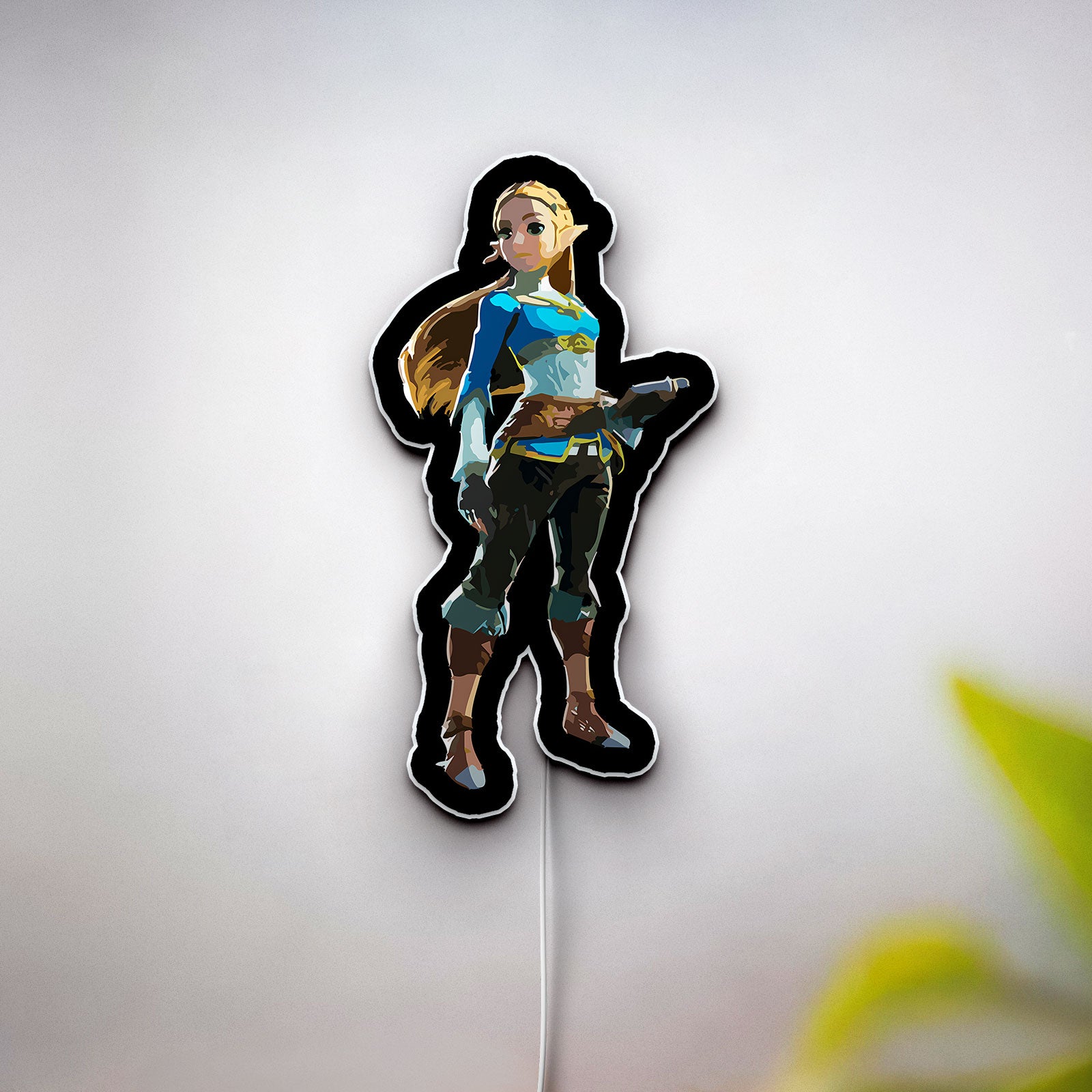 Zelda Glow Lamp - Breath of the Wild Inspired Night Light, Triforce LED Decor for Gamers, Nintendo Themed Bedroom Light for Fans