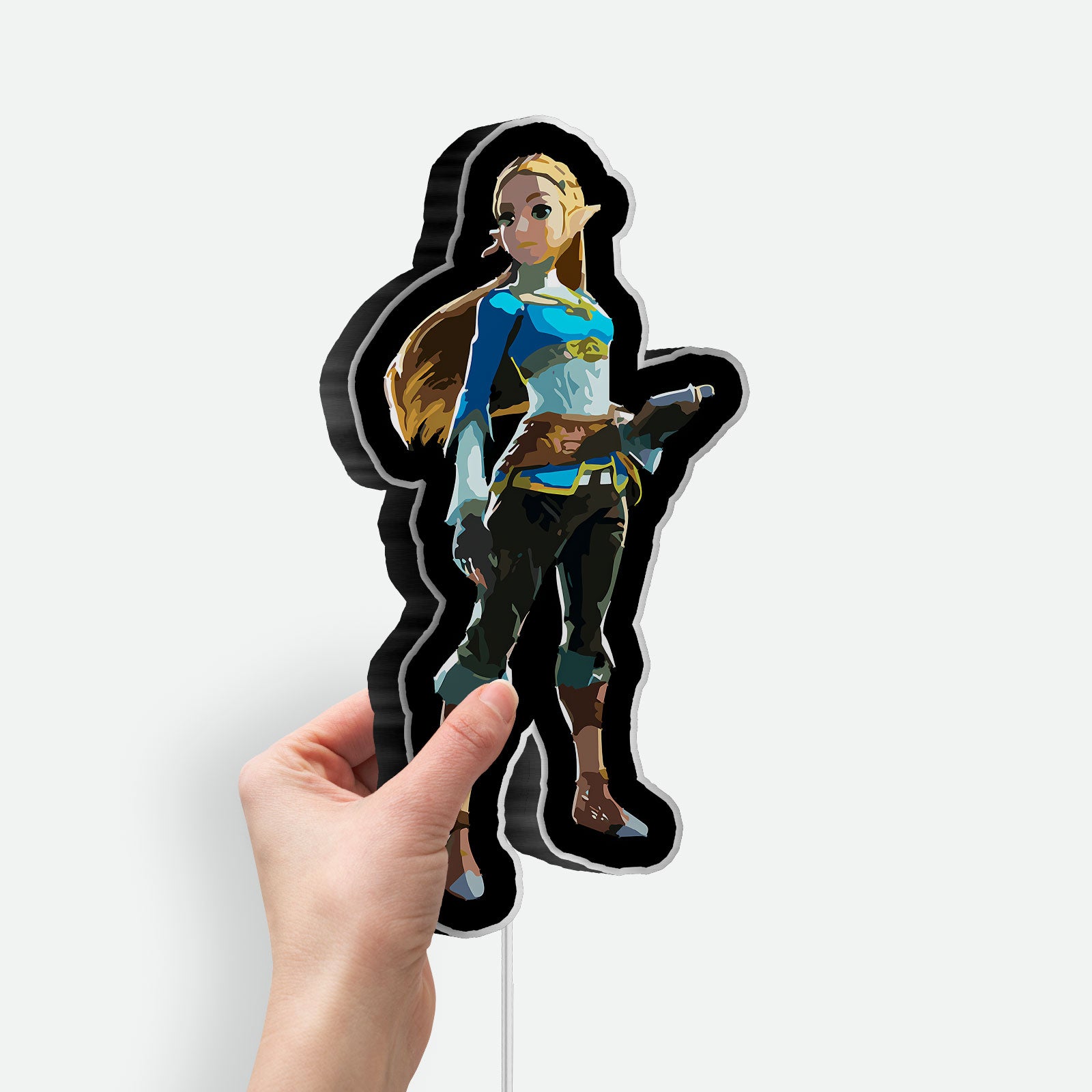 Zelda Glow Lamp - Breath of the Wild Inspired Night Light, Triforce LED Decor for Gamers, Nintendo Themed Bedroom Light for Fans