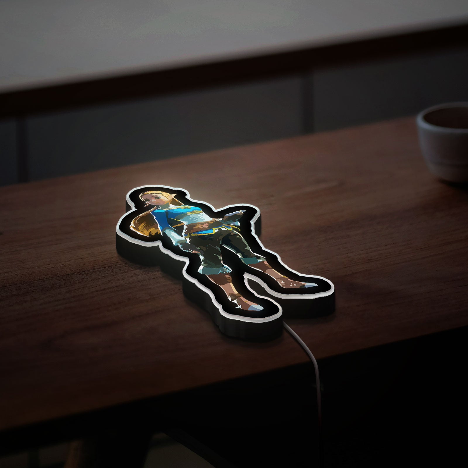 Zelda Glow Lamp - Breath of the Wild Inspired Night Light, Triforce LED Decor for Gamers, Nintendo Themed Bedroom Light for Fans