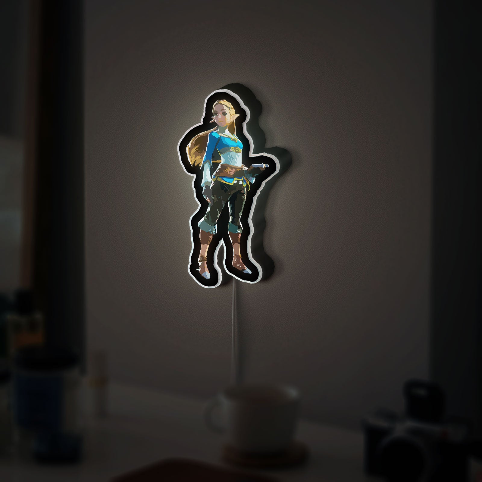 Zelda Glow Lamp - Breath of the Wild Inspired Night Light, Triforce LED Decor for Gamers, Nintendo Themed Bedroom Light for Fans