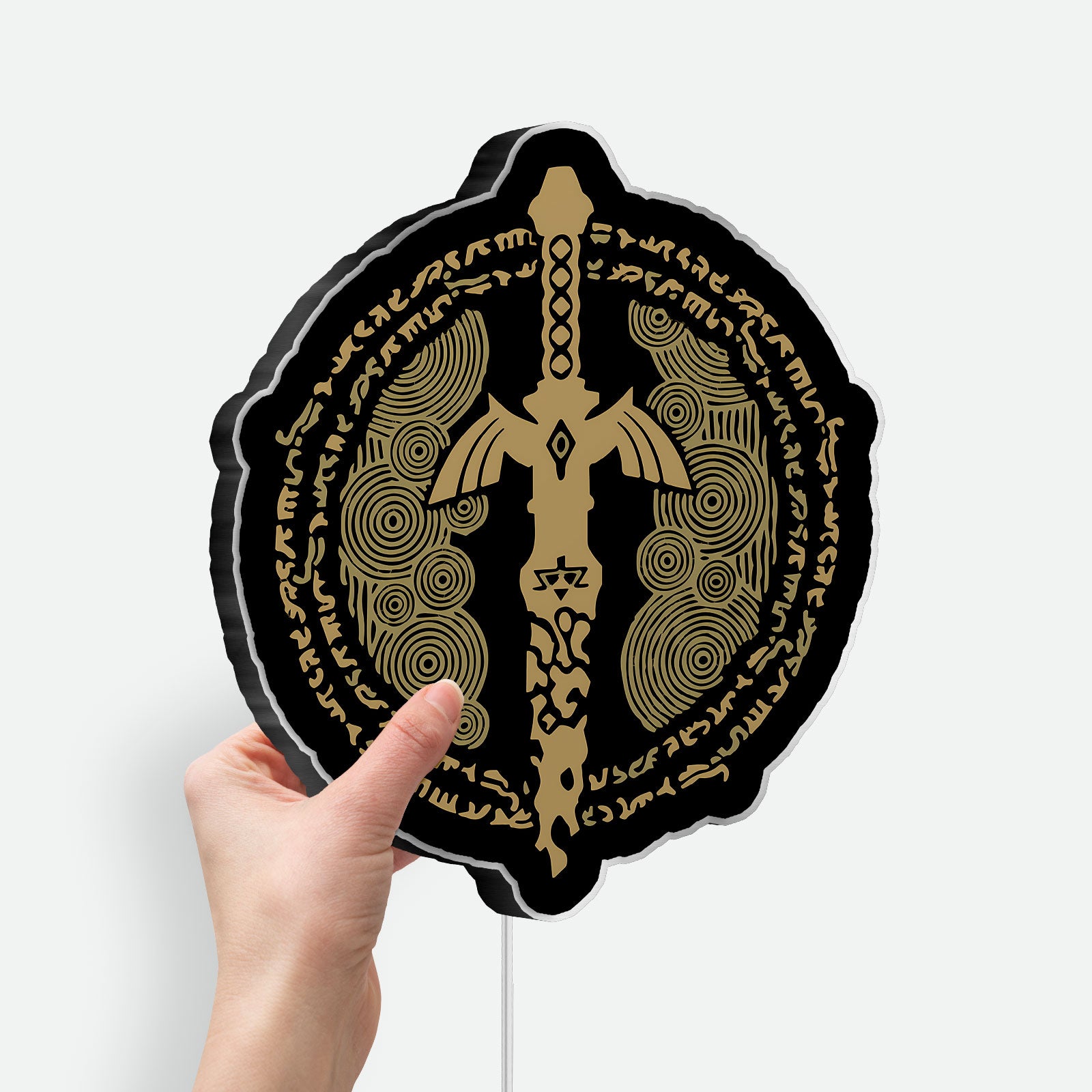 Zelda Tears of the Kingdom Glow Light - Triforce LED Night Lamp, Hylian Crest Gaming Decor, Legend of Zelda Collectible for Fans