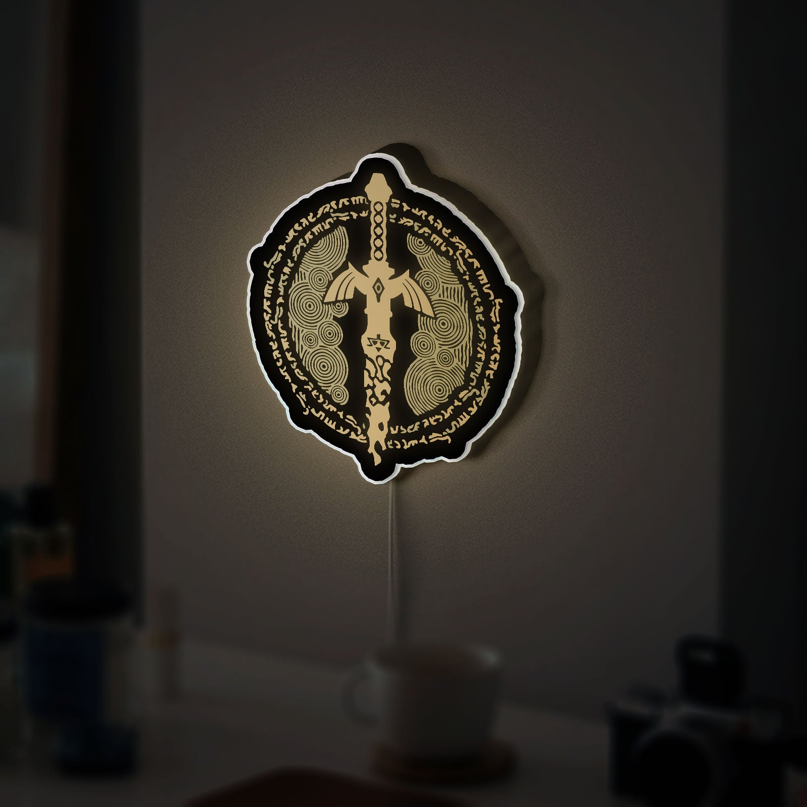 Zelda Tears of the Kingdom Glow Light - Triforce LED Night Lamp, Hylian Crest Gaming Decor, Legend of Zelda Collectible for Fans