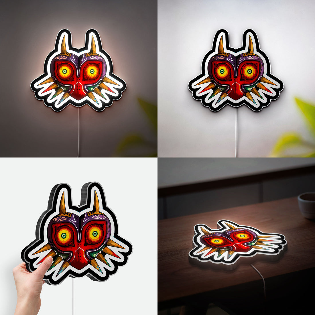 Majora's Mask Glow Lamp - Zelda TOTK Inspired Night Light, Legend of Zelda Collectible, Gaming Room Decor for Nintendo Fans