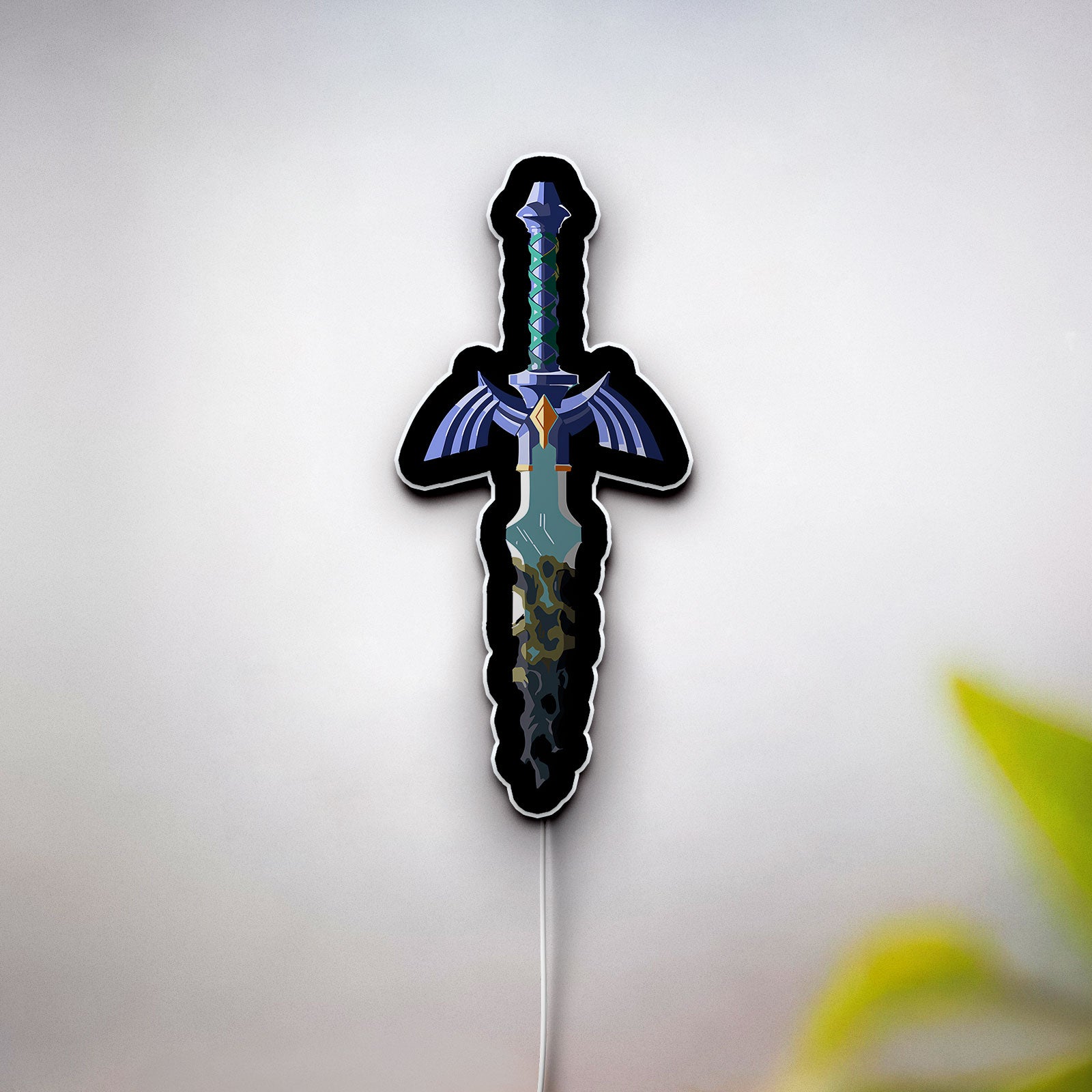 Master Sword Glow Lamp - Zelda: Tears of the Kingdom Inspired Night Light, Hylian Shield Design LED Decor for Gaming Room
