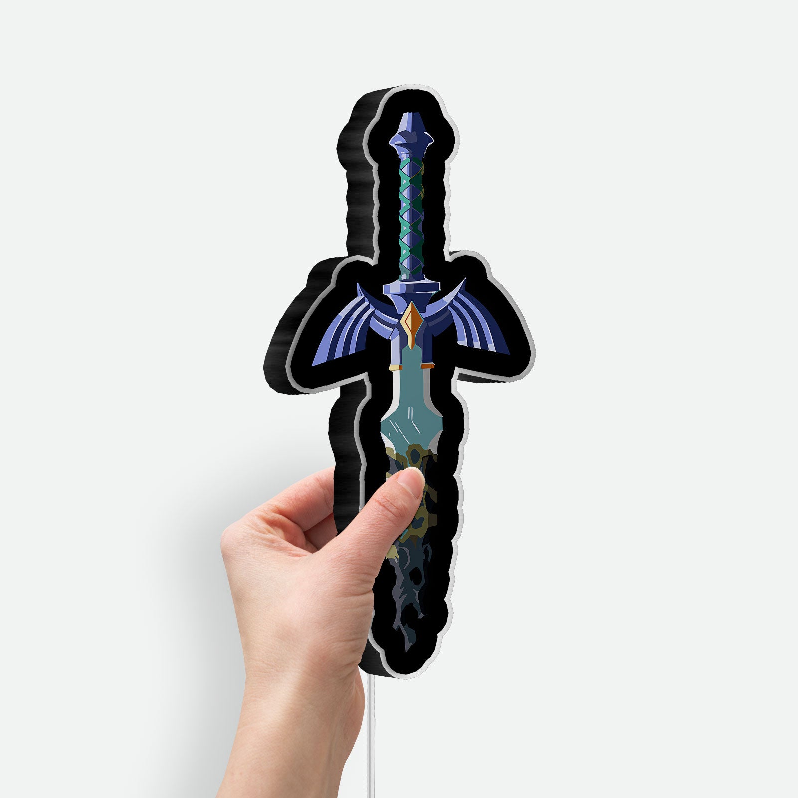 Master Sword Glow Lamp - Zelda: Tears of the Kingdom Inspired Night Light, Hylian Shield Design LED Decor for Gaming Room