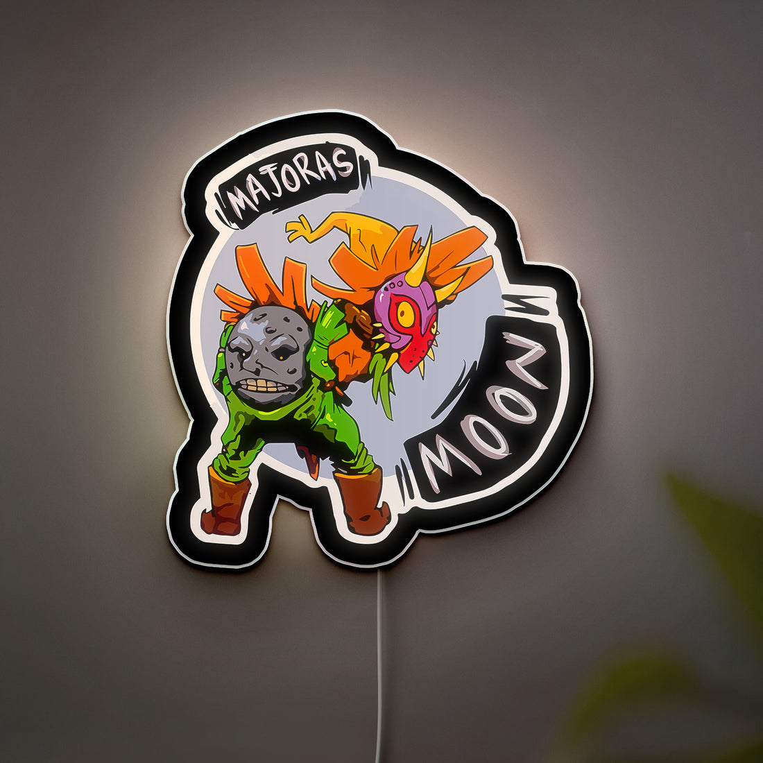 Skull Kid Moon Glow Light - Majora's Mask Inspired Night Lamp, Legend of Zelda Decor, Nintendo Gaming Gift for Fans