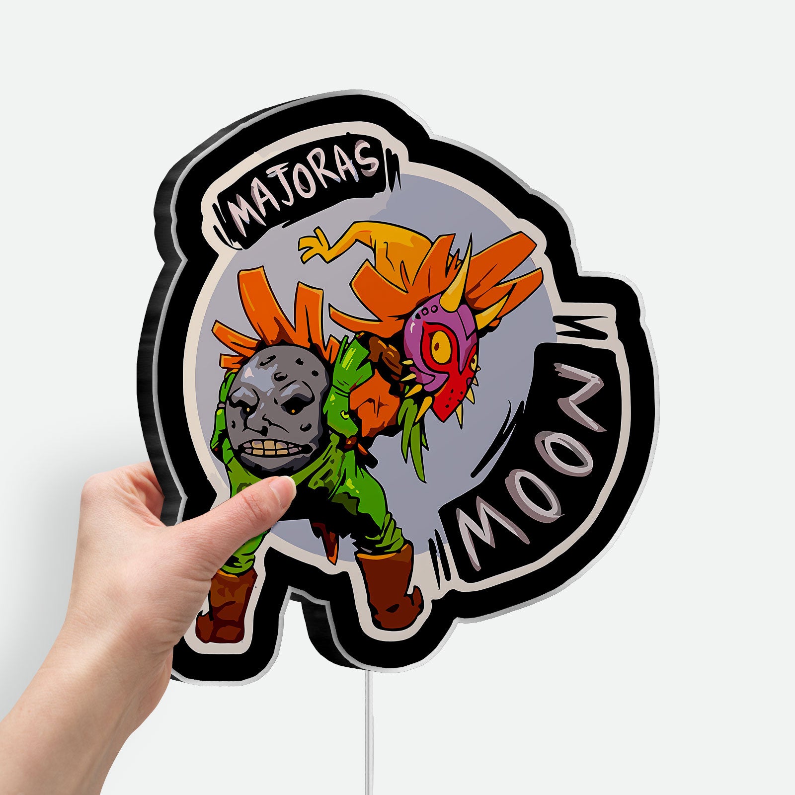 Skull Kid Moon Glow Light - Majora's Mask Inspired Night Lamp, Legend of Zelda Decor, Nintendo Gaming Gift for Fans