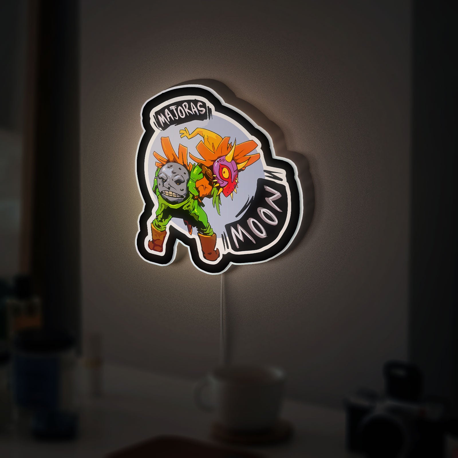 Skull Kid Moon Glow Light - Majora's Mask Inspired Night Lamp, Legend of Zelda Decor, Nintendo Gaming Gift for Fans