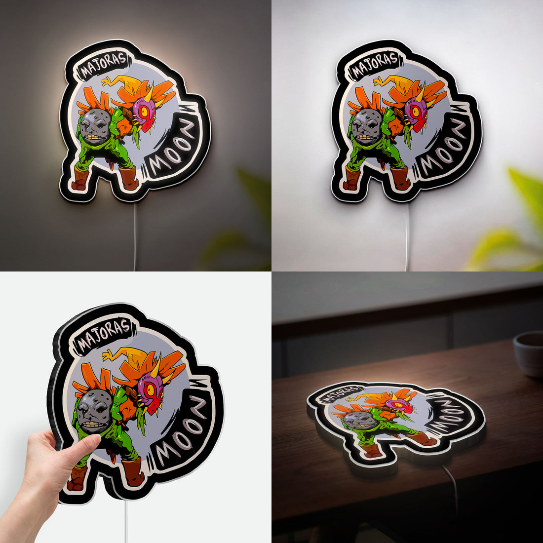 Skull Kid Moon Glow Light - Majora's Mask Inspired Night Lamp, Legend of Zelda Decor, Nintendo Gaming Gift for Fans