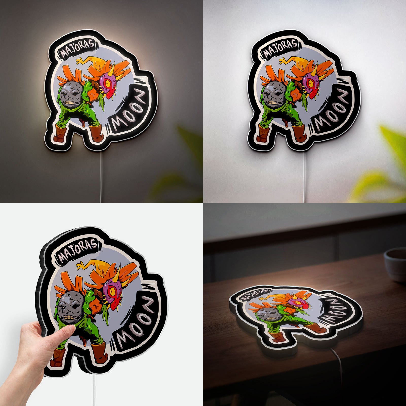 Skull Kid Moon Glow Light - Majora's Mask Inspired Night Lamp, Legend of Zelda Decor, Nintendo Gaming Gift for Fans