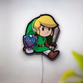 Legend of Zelda Link Glow Lamp - Kaze no Takuto Inspired Night Light, Nintendo Gaming Decor, Triforce LED Sign for Zelda Fans