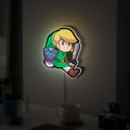 Legend of Zelda Link Glow Lamp - Kaze no Takuto Inspired Night Light, Nintendo Gaming Decor, Triforce LED Sign for Zelda Fans