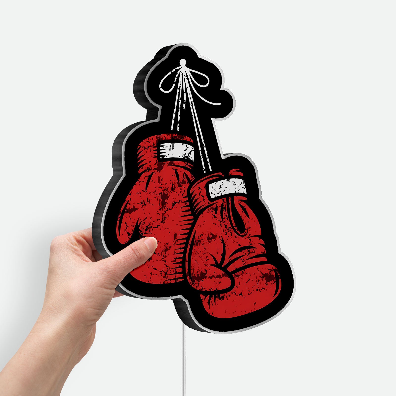 Boxing Glow Light - Punching Bag LED Night Lamp, Fight Night Themed Room Decor, Unique Gift for Boxing Fans and Athletes