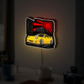 RX-7 FD3S Glow Light - JDM Car Enthusiast Night Lamp, Keisuke Takahashi Initial D Inspired LED Sign, Japanese Drift Culture Decor