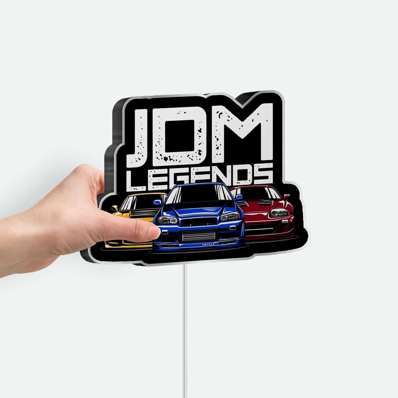 JDM Car Glow Light - Japanese Import Style LED Sign, Automotive Garage Decor, Tuner Culture Night Light for Car Enthusiasts