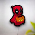 Deadpool Ghost Glow Light - Marvel Halloween Night Lamp, Funny Superhero Decor, Cute Spooky LED Sign for Comic Fans