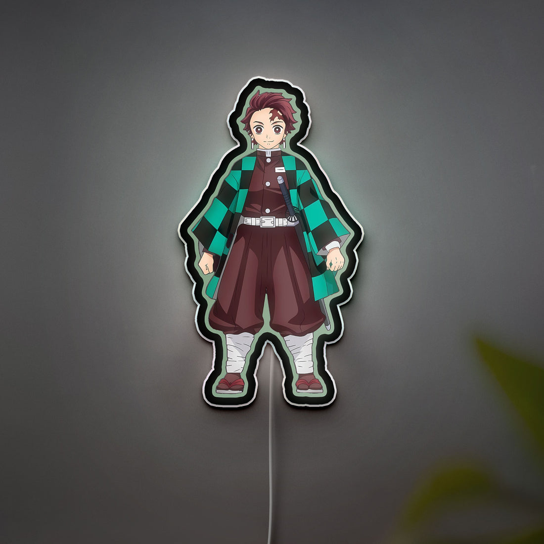 Tanjiro Kamado Glow Lamp - Demon Slayer Night Light, Anime Character LED Decor, Kimetsu no Yaiba Themed Gift for Fans