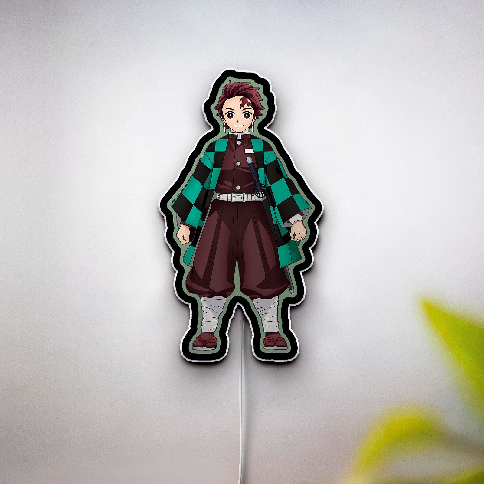 Tanjiro Kamado Glow Lamp - Demon Slayer Night Light, Anime Character LED Decor, Kimetsu no Yaiba Themed Gift for Fans
