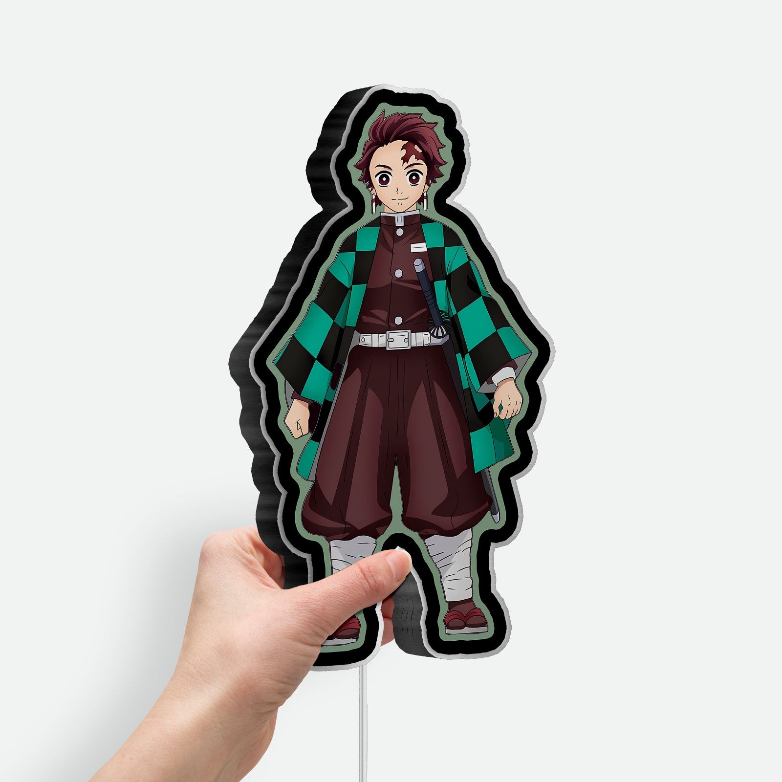 Tanjiro Kamado Glow Lamp - Demon Slayer Night Light, Anime Character LED Decor, Kimetsu no Yaiba Themed Gift for Fans