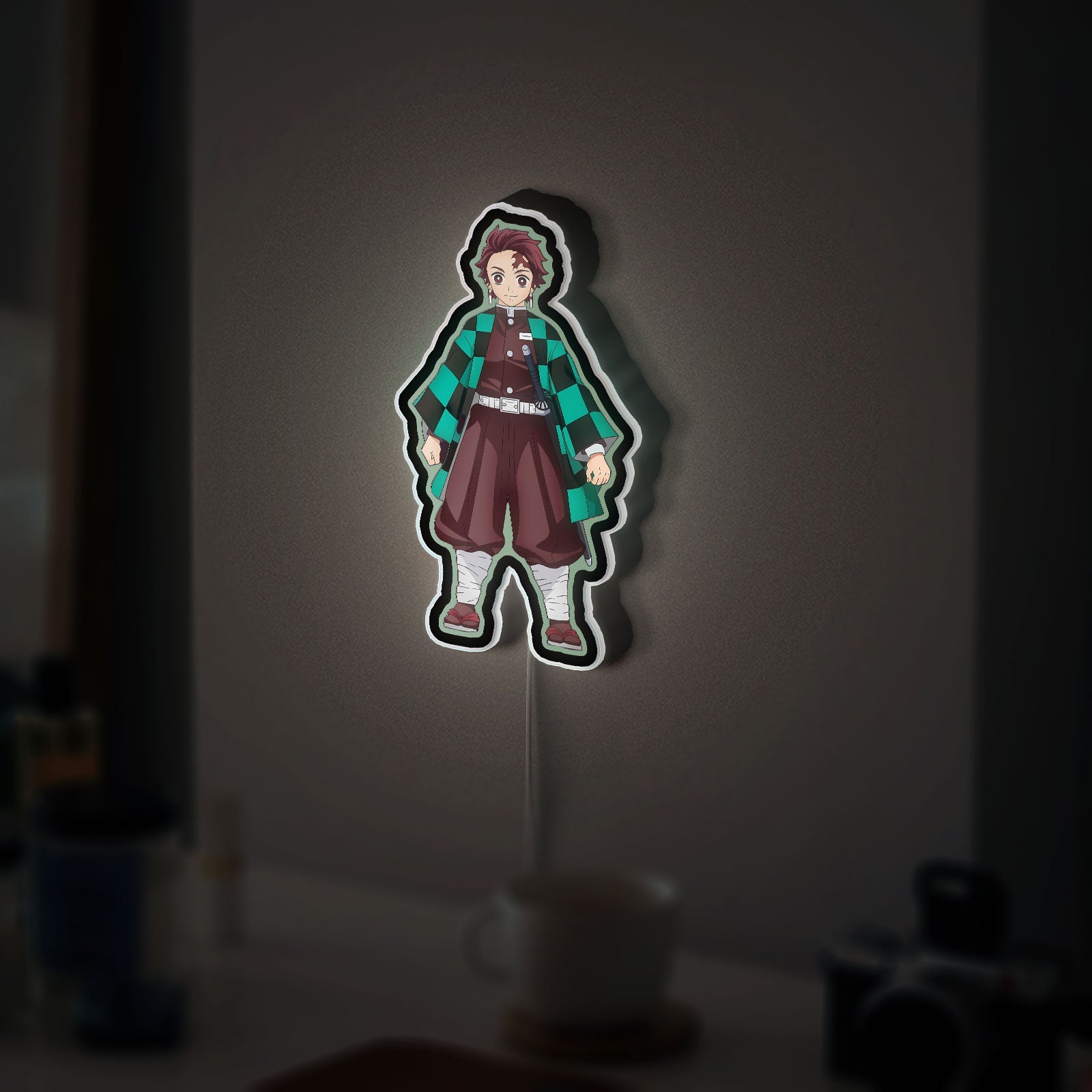 Tanjiro Kamado Glow Lamp - Demon Slayer Night Light, Anime Character LED Decor, Kimetsu no Yaiba Themed Gift for Fans